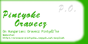 pintyoke oravecz business card